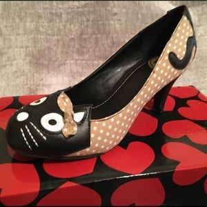 T.U.K. Polka Dot Cat Heels